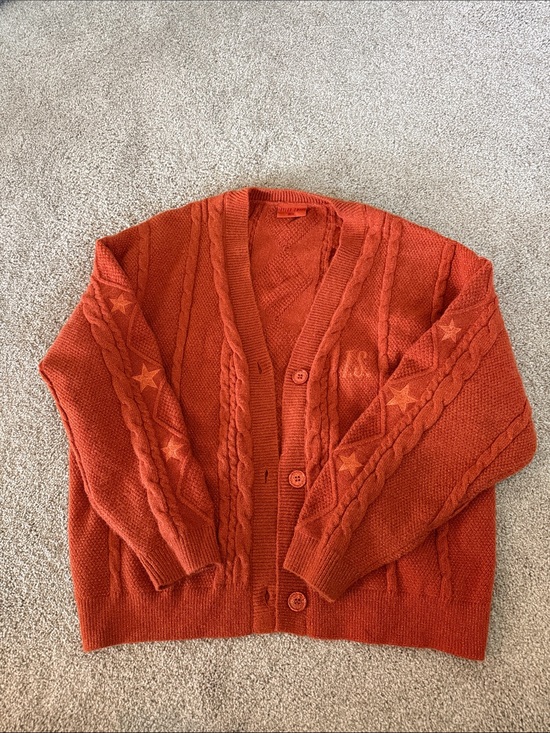 Taylor Swift Sweaters - Taylor Swift - Life of a Showgirl Cardigan Sweater - Orange